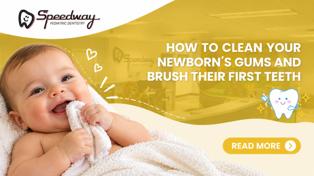 Newborn oral care guide for cleaning baby gums and brushing first teeth